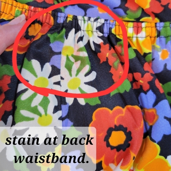VTG 90's Gossard Artemis Womens M Short Bright Floral Scalloped Hem Skirt Slip - Picture 9 of 9